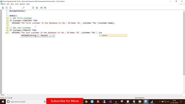 Retrieving data using FIND in Dynamics NAV - Write C/AL code to find record from a Table in NAV смотреть онлайн