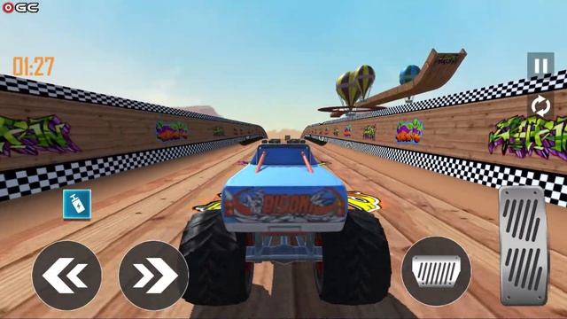 Monster Truck Games Mega ramp Impossible Tracks - 4x4 Stunts Truck Driver - Android GamePlay #3 смотреть онлайн