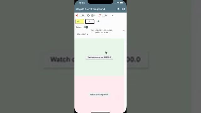 Crypto Alert Foreground iOS and Android app смотреть онлайн
