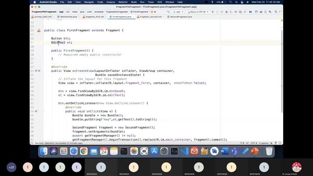 Mobile Application Development -Lecture 12 Fragment to Fragments calling with practical example смотреть онлайн