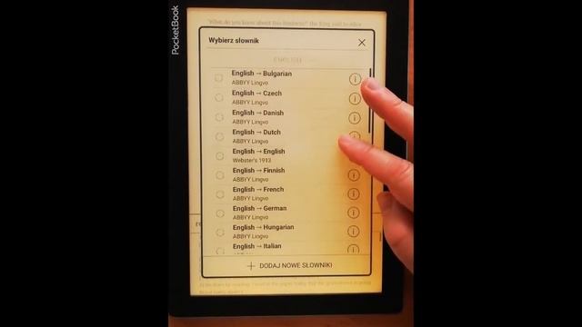Słownik na PocketBook InkPad Lite смотреть онлайн
