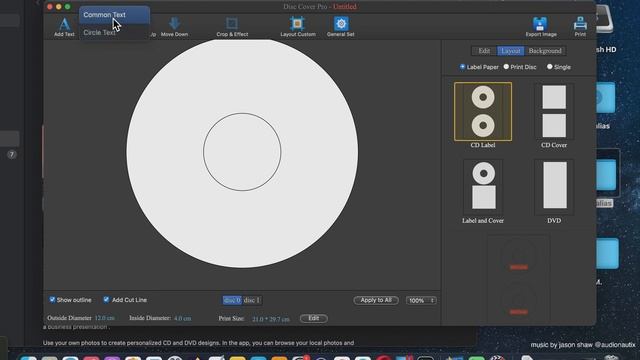 CD DVD Cover Pro Disc Label Lite Graphic App for MAC (Basic Overview) смотреть онлайн
