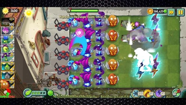 Modern Day: Highway to the Danger Room LEVEL 25-27 in Plants vs Zombies 2 Gameplay смотреть онлайн