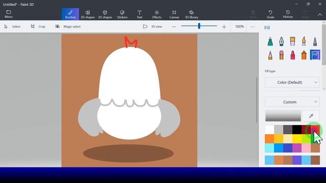 How to draw a Chicken in Microsoft Paint 3D | Digital Art for Kids | Drawing in Computer смотреть онлайн