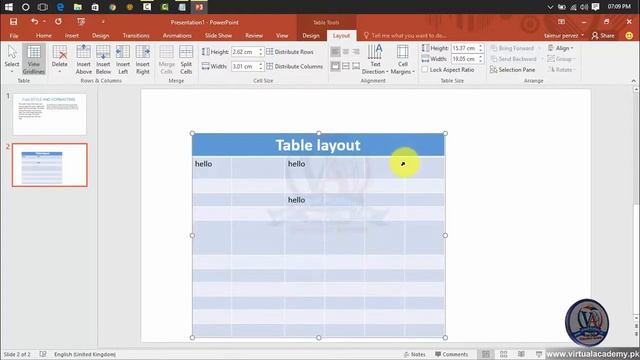 Microsoft powerpoint 2016 complete training | Working on Tables | Lesson 10 смотреть онлайн