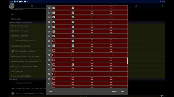 RTHD GAME GUARDIAN Settings