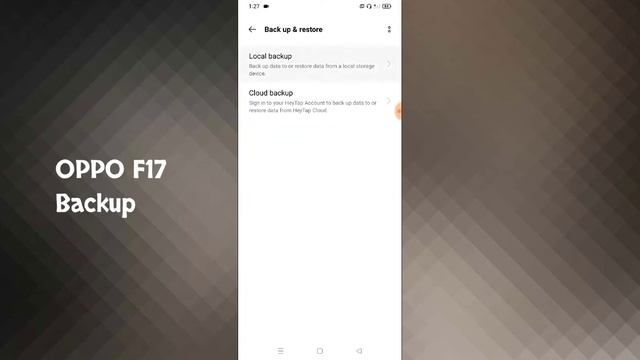 OPPO F17, F17 Pro Backup Setting смотреть онлайн