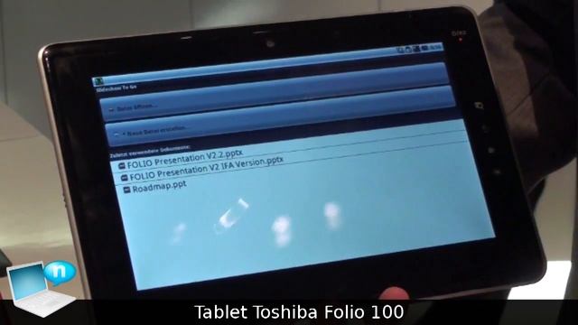 Toshiba Folio 100 Android tablet смотреть онлайн