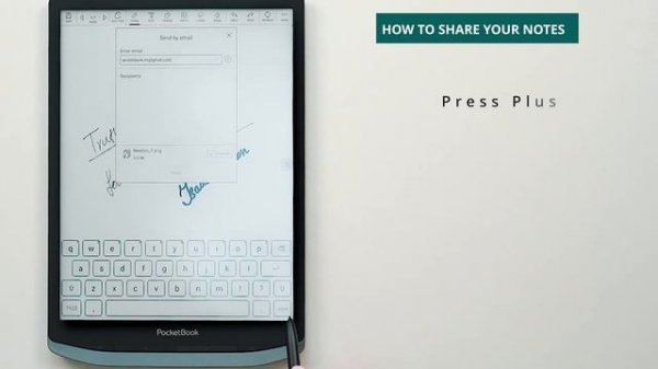 PocketBook InkPad X Pro: how to share your notes