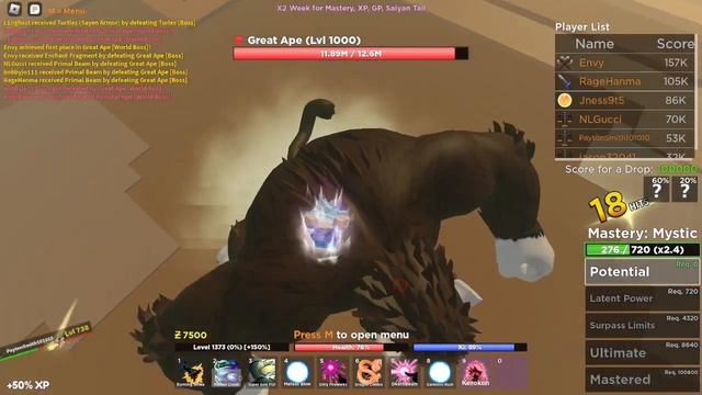[Dragon Soul] I Became Beast Gohan + Obtaining Saiyan Tail! смотреть онлайн
