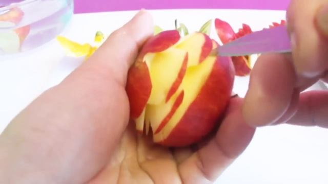 Art In Apples Show - Fruit Carving Apple Rose | Fruit Decoration смотреть онлайн