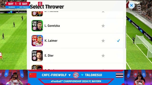 Mobile GS: TALONESUI vs CNFC-FIREWOLF | eFootball™ Championship 2024 FC Bayern Finals смотреть онлайн