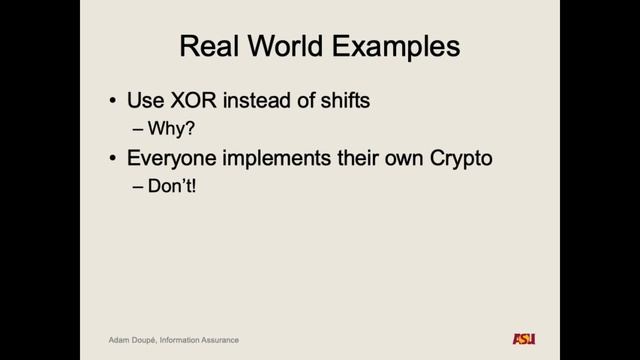 CSE 365 F18: 9-25-18 "Cryptography pt. 4" смотреть онлайн