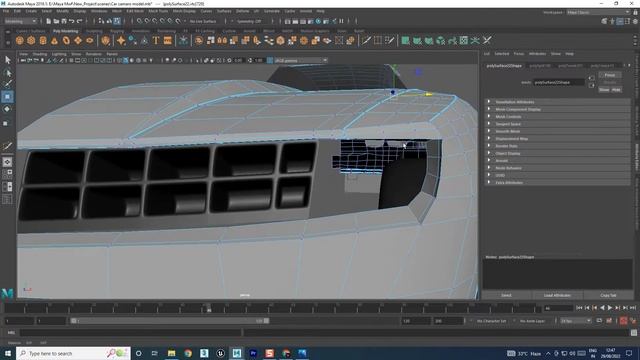 Car Modeling in Maya #camaro part-9 смотреть онлайн