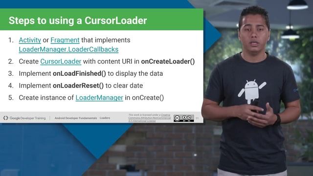Using Loaders to Load and Display Data (Android Development Fundamentals, Unit 4: Lesson 12.1) смотреть онлайн