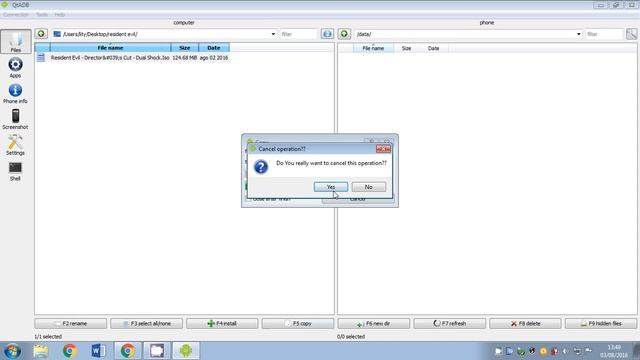 how to use qtadb to acess internal memory android? keep getting error please help смотреть онлайн