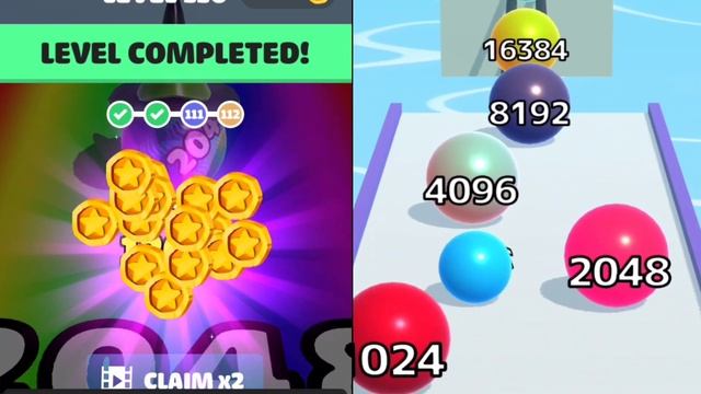 Ball ⚽ Merge 2048 💪🤝💪 Ball Run Infinity Gameplay walktrough android iOS 🎮🎮🎮🎮 смотреть онлайн