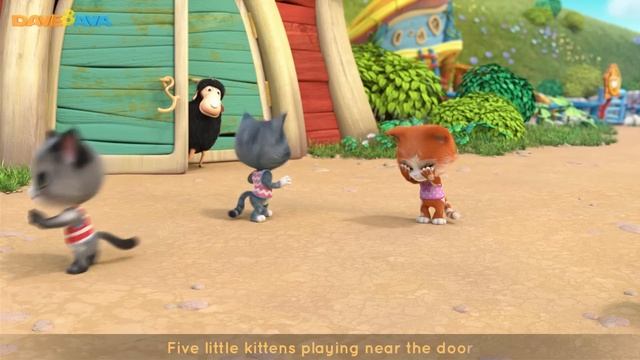 🐈 Five Little Kittens | Nursery Rhymes & Counting Songs by Dave and Ava 🐈 смотреть онлайн