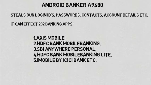 Androidbanker A9480 |Android malware|BE AWARE !This malware can steal your bank account details. смотреть онлайн