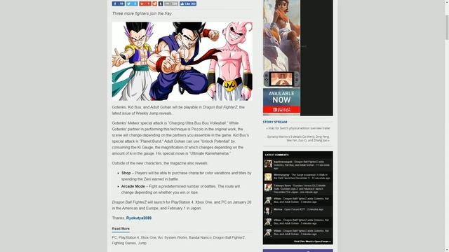 Dragon Ball FighterZ Adds Gotenks, Adult Gohan & Kid Buu to the Roster (Nov '17) смотреть онлайн