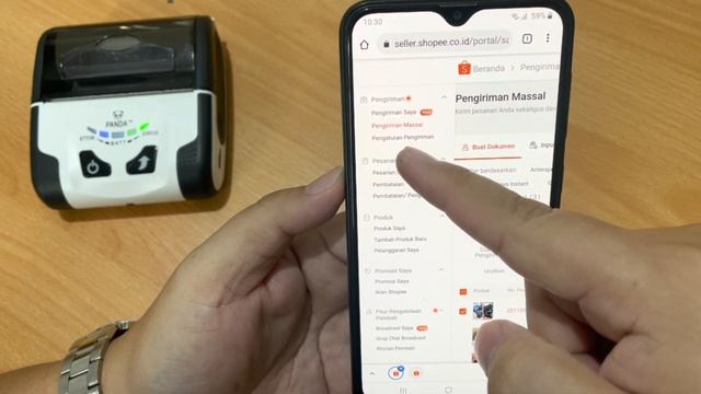 Cetak Label Pengiriman Shopee menggunakan Printer Panda PRJ-R80B via Android apps PrinterA смотреть онлайн