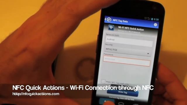 Connect your Android phone to a Wi-Fi network using NFC смотреть онлайн