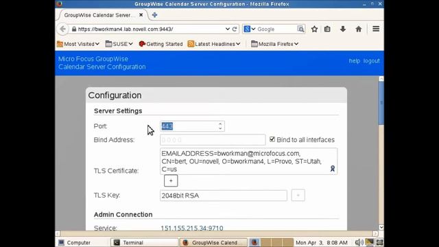 Changing the Default Port on GroupWise Calendar Server смотреть онлайн