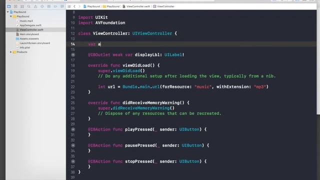 Playing Audio (Swift 4 + Xcode 9.0) смотреть онлайн