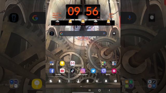 Samsung Z Fold 3 using Go Launcher Z Clock Tower Live Wallpaper смотреть онлайн