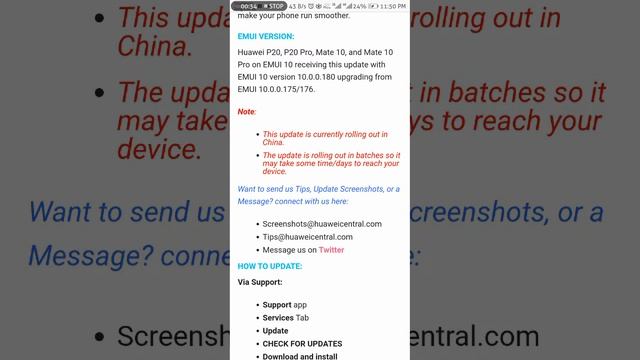 Huawei P20 emui 10 update finally received with new emui 11 features смотреть онлайн