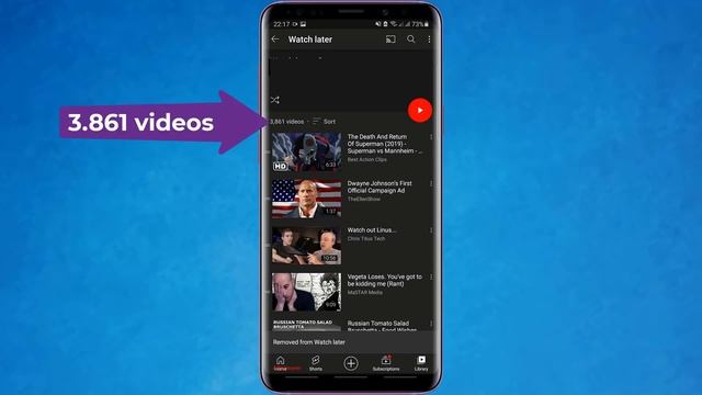 How to clean your YouTube watch later list on Android 2021 Guide смотреть онлайн