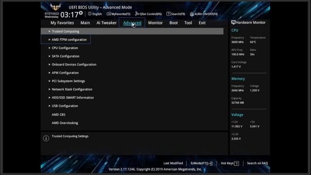 Habilitando o TPM 2.0 na Placa Mãe #Asus Tuf B450M PLUS GAMING смотреть онлайн