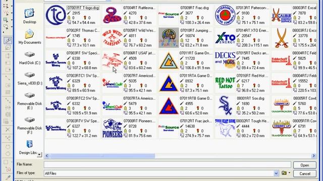 Sierra Embroidery Office software - Opening designs смотреть онлайн