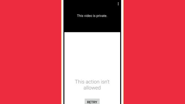 YouTube This Video is Private & This Action isn't Allowed Problem in YouTube Android смотреть онлайн