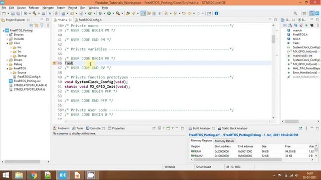 05 FreeRTOS Tutorials: Porting FreeRTOS on STM32-Part4 смотреть онлайн