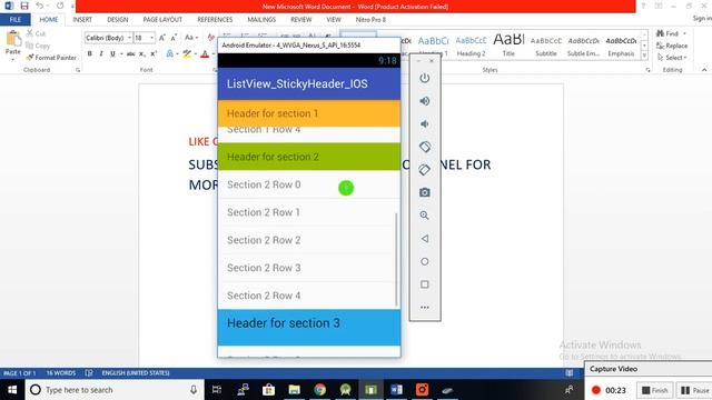 Android ListView Sticky Header Like iphone Pinned header смотреть онлайн