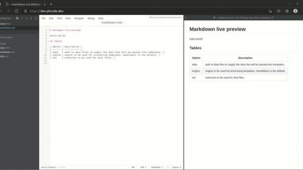 Markdown Preview - Phoenix Code Editor