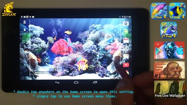 Live Wallpaper for Androids - Exotic Aquarium смотреть онлайн
