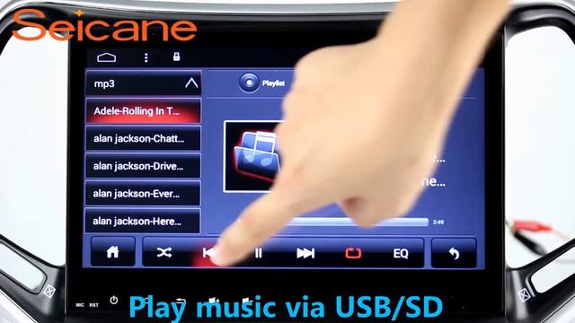 10.2 inch 2016 Jeep Grand Cherokee in dash dvd player radio gps stereo with HD TV Video OBD2 смотреть онлайн