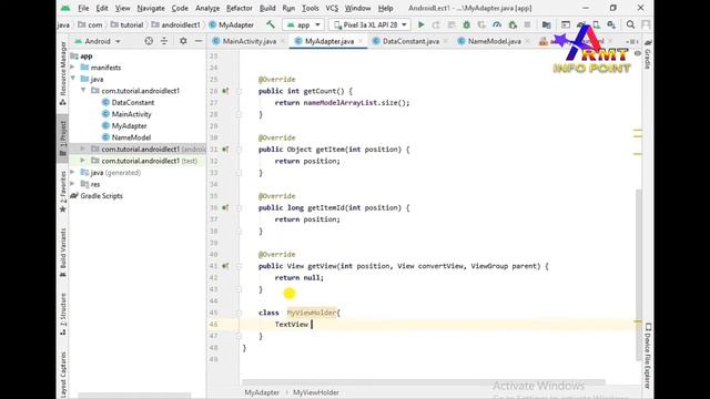 List view in android example custom adapter in Android Studio in Hindi & Urdu | Step by Step | смотреть онлайн