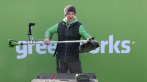 Триммер аккумуляторный Greenworks GD40BCB с бесщеточным двигателем, 40V, 40 см