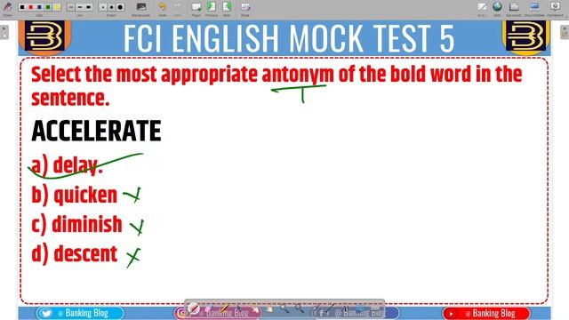 FCI Watchman ENGLISH Mock Test - 8| FCI Watchman Selection Series | | @BANKING BLOG смотреть онлайн
