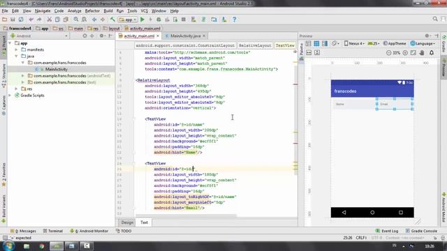 Android Relative Layout | Android Studio UI Design Tutorial смотреть онлайн