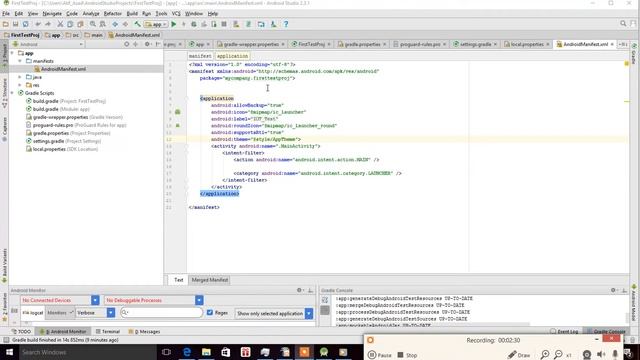 Android Studio Manifest file : part 1 смотреть онлайн