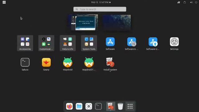 Waydroid-Linux 21.10 FOSS Edition Install