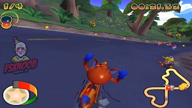 PAC-MAN WORLD RALLY - Gameplay All Characters & Tracks PS2 4K Edited смотреть онлайн