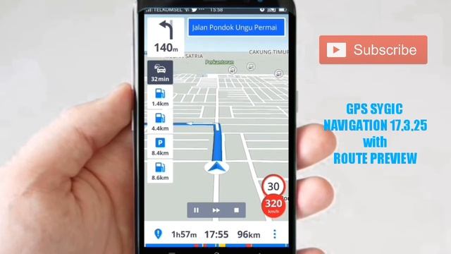 ROUTE PREVIEW - Sygic Navigation 17.3.25 | Real Traffic Indonesia 2018 смотреть онлайн