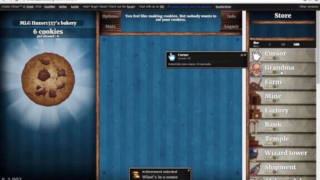 Cookie Clicker Hack (No Downloads) смотреть онлайн
