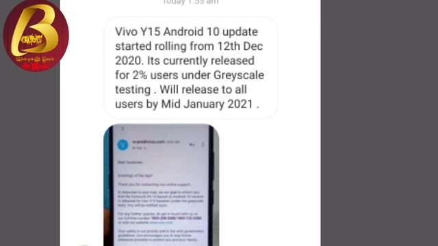 Vivo Y15 Android 10 (Funtouch os 10) Rolling Out in india | Vivo Y15 Android 10 update(grey scale ) смотреть онлайн