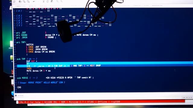 Morse code keyer written in Tachyon Forth on the Propeller multi-core смотреть онлайн